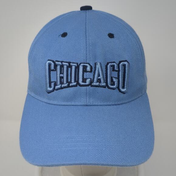 Chicago Strapback Baseball Cap Blue One Size Adjustable Embroidered Lightweight - Picture 2 of 9